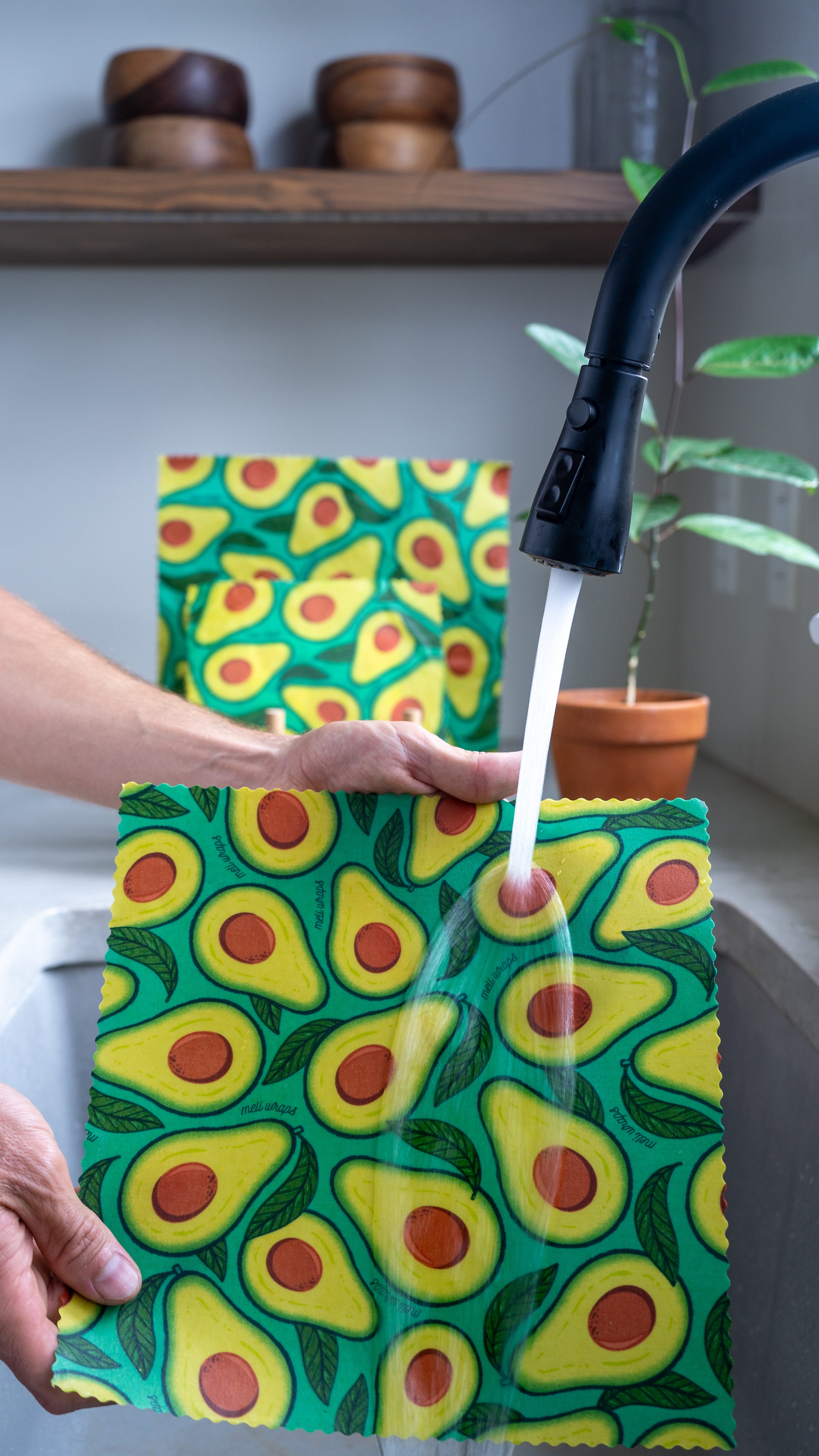 Beeswax Wrap Bulk Roll - Avocado Print