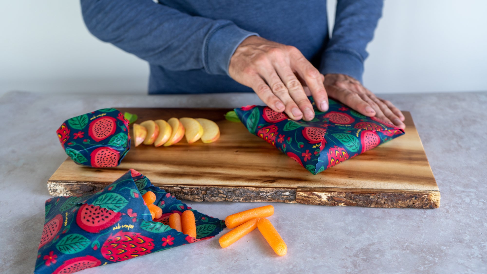 Beeswax Wrap Bulk Roll - Dragonfruit Print