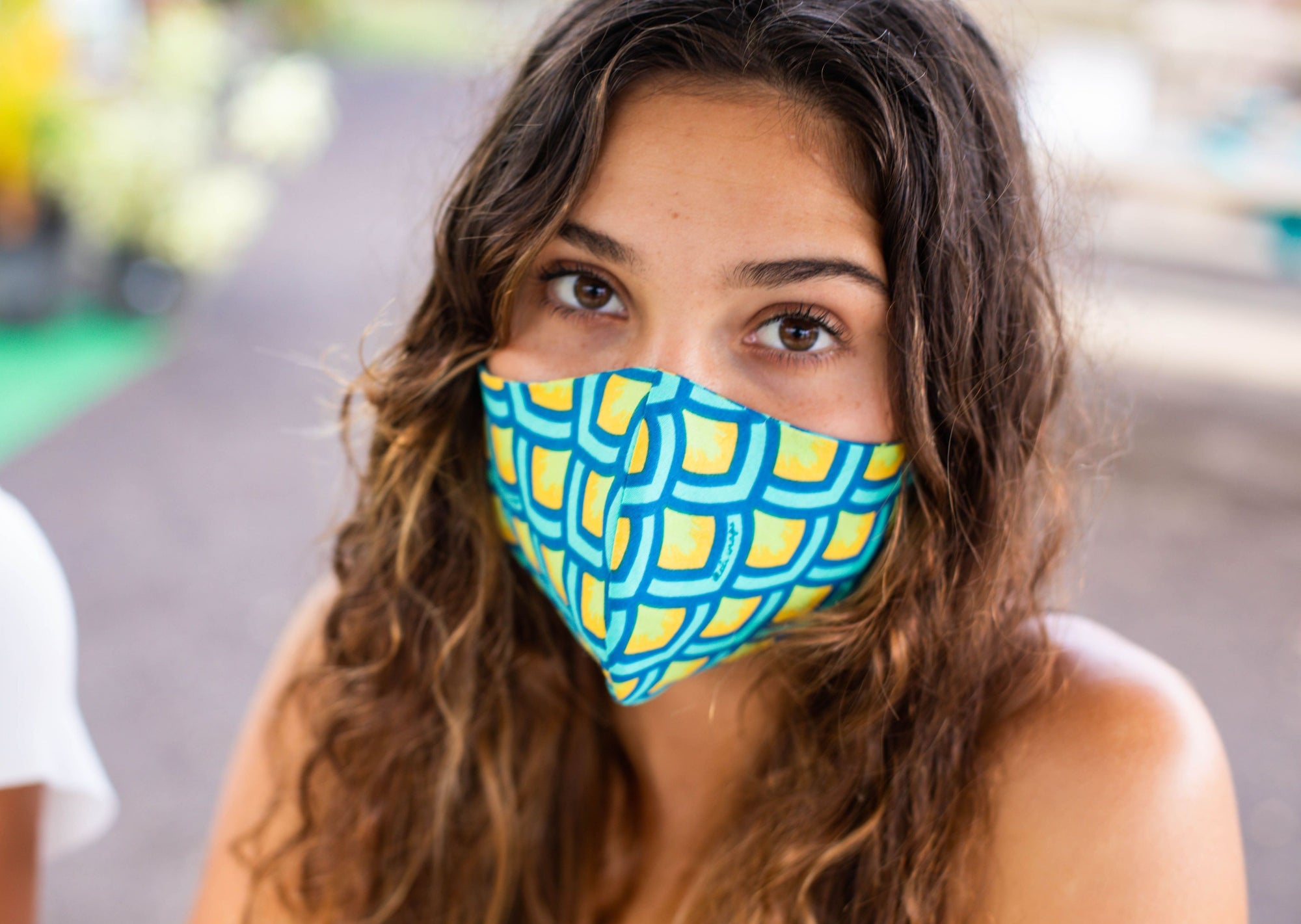 Meli Wraps 100% GOTS Organic Cotton Face Mask - Scales Print