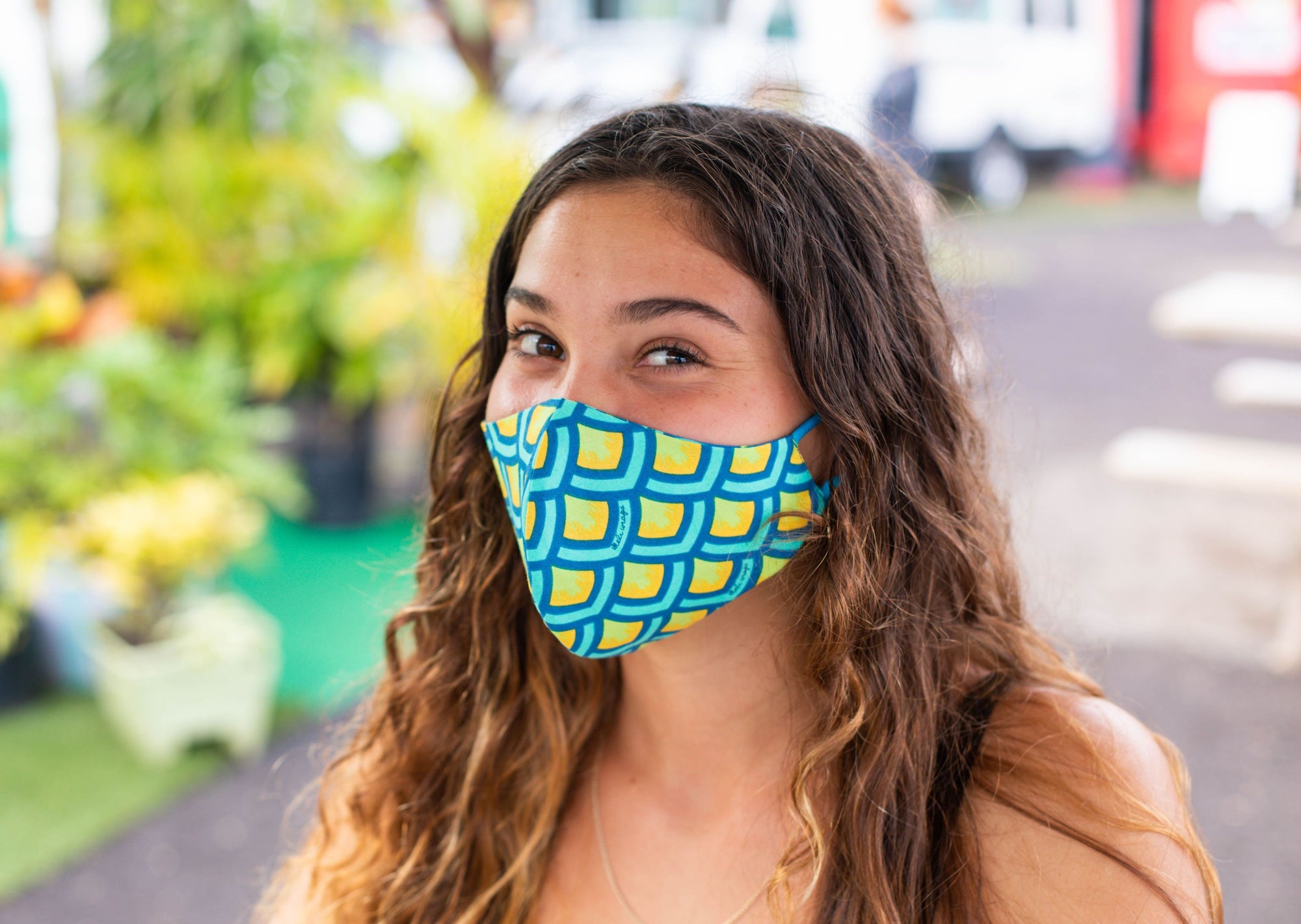 Meli Wraps 100% GOTS Organic Cotton Large Face Mask - Scales Print