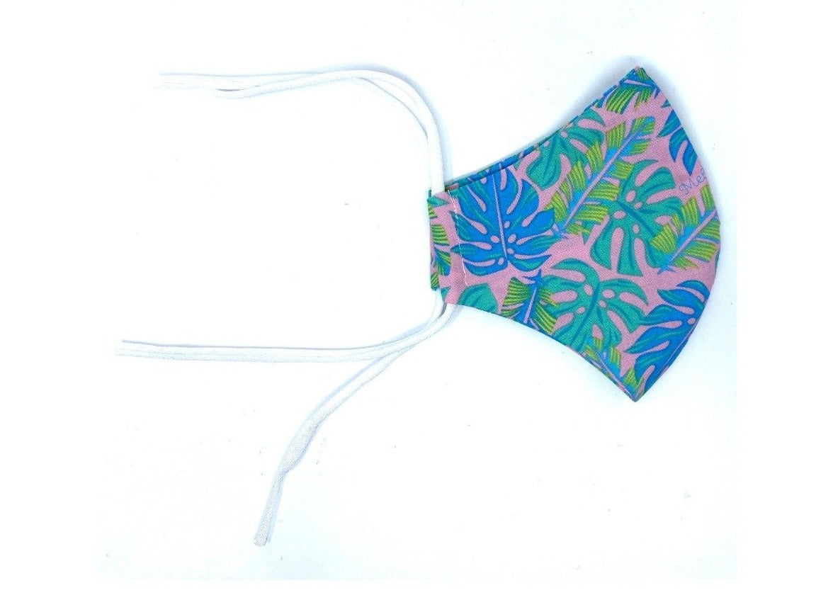 Meli Wraps 100% GOTS Organic Cotton Face Mask - Kahanu Print