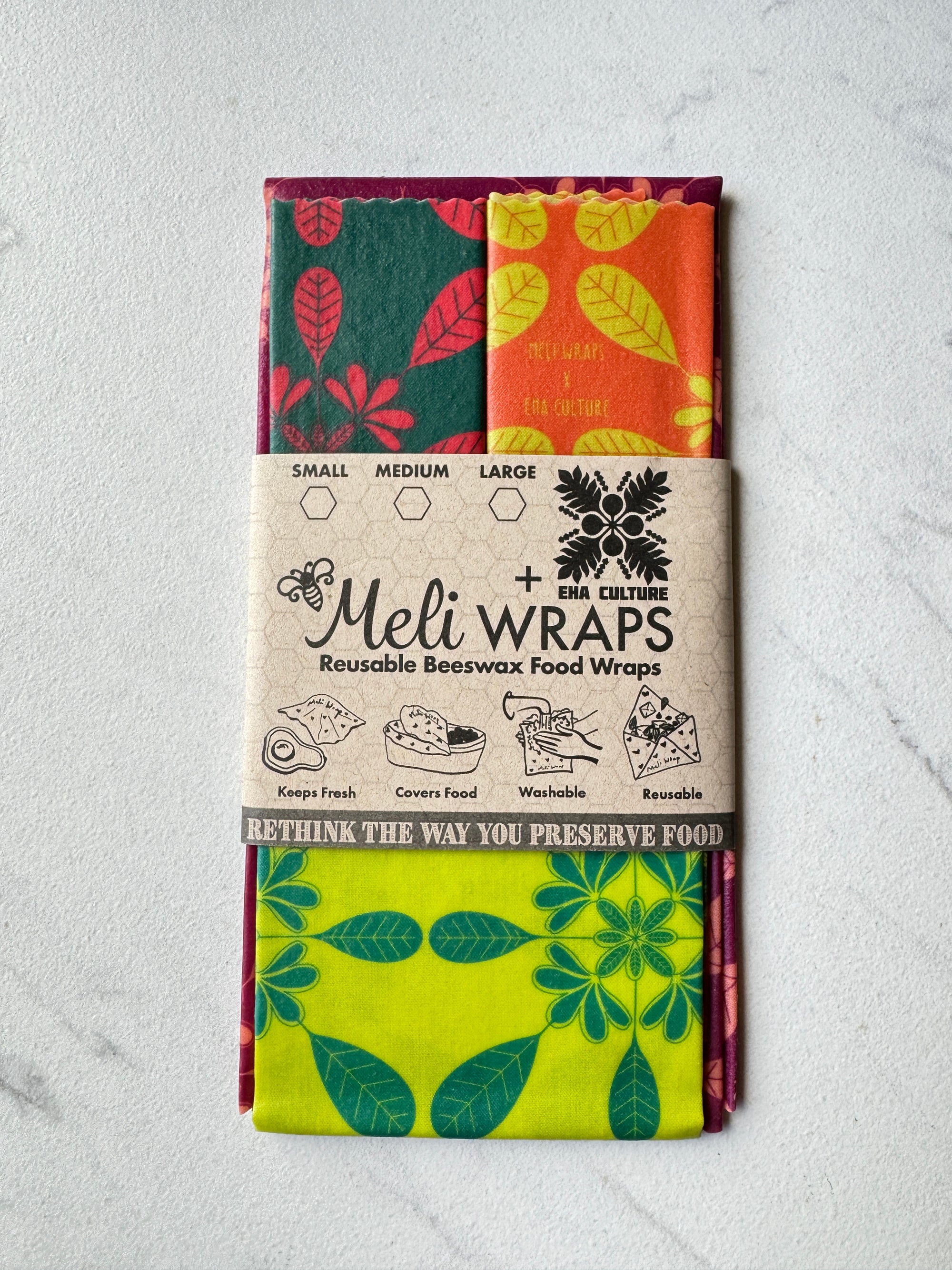 Beeswax Wrap Variety Pack -Eha Naupaka Collab