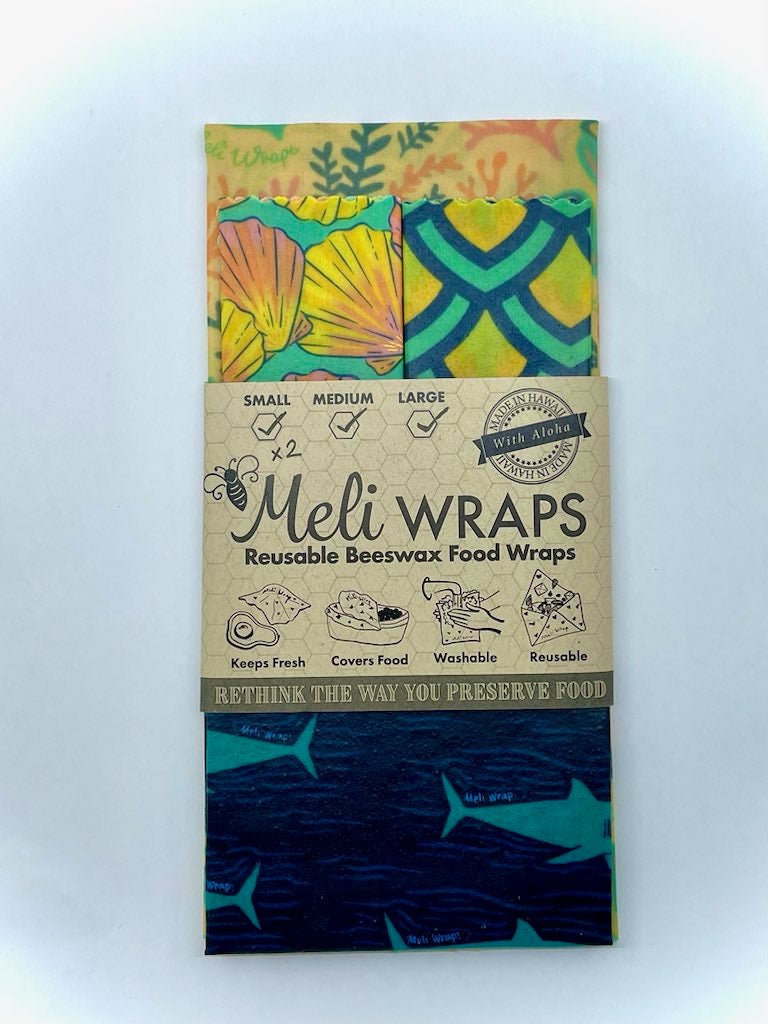 Beeswax Wrap Variety Pack - Ocean Print