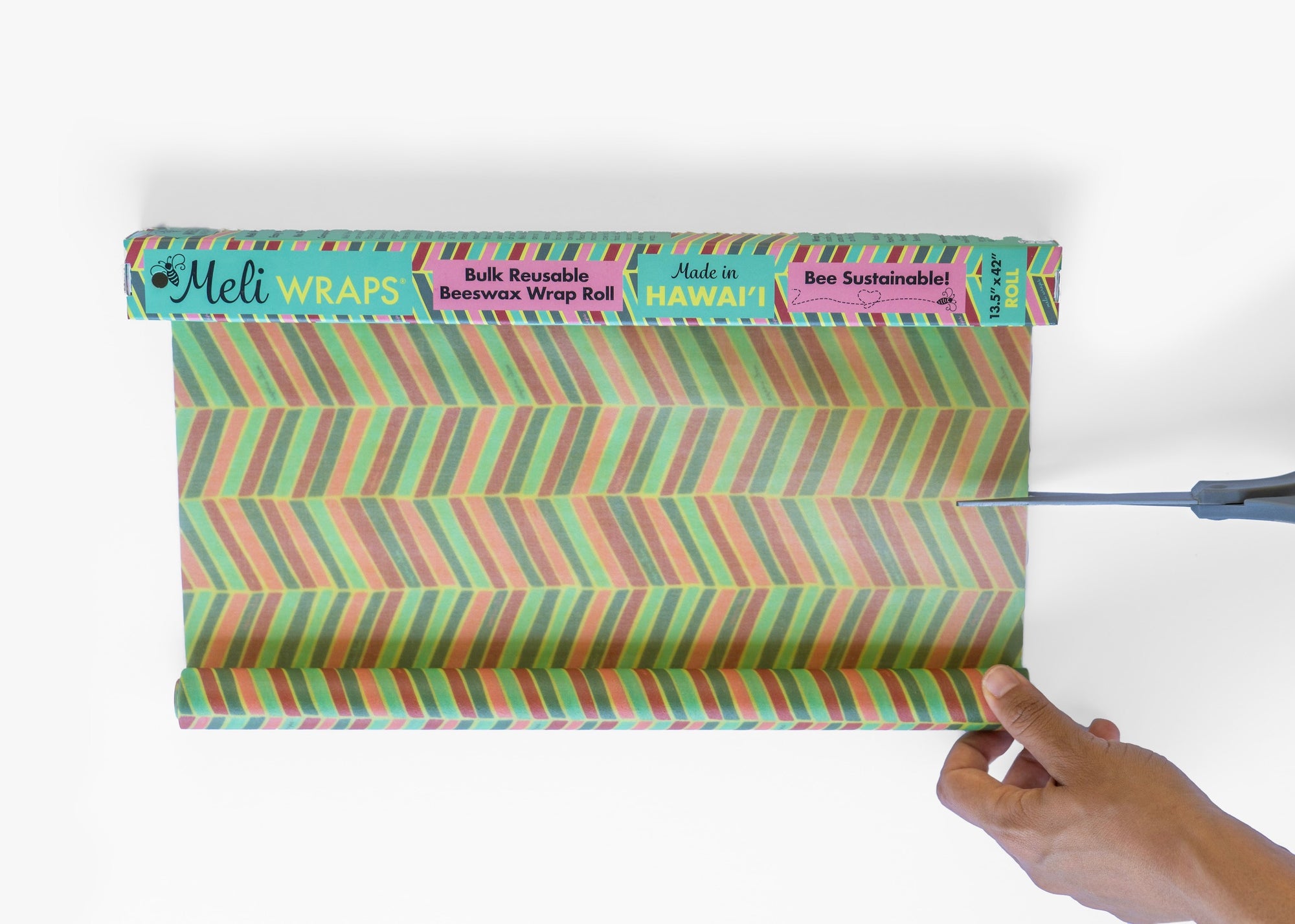 Beeswax Wrap Bulk Roll - Chevron Print