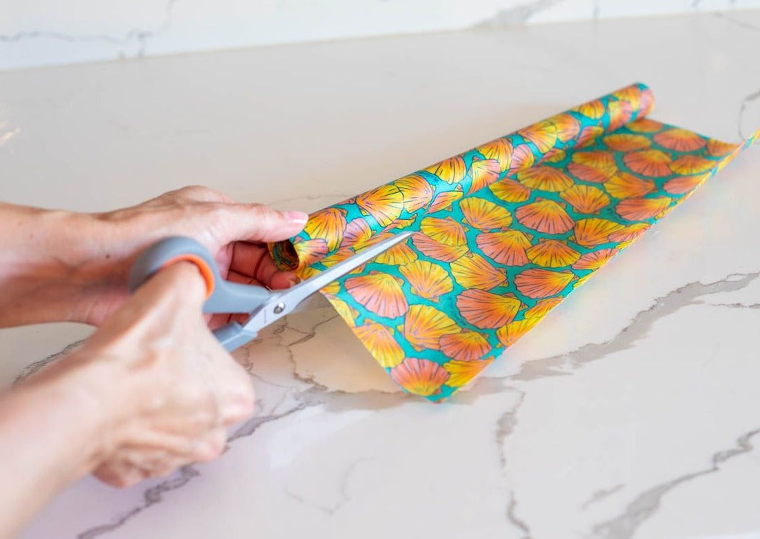 Beeswax Wrap Bulk Roll - Shells Print