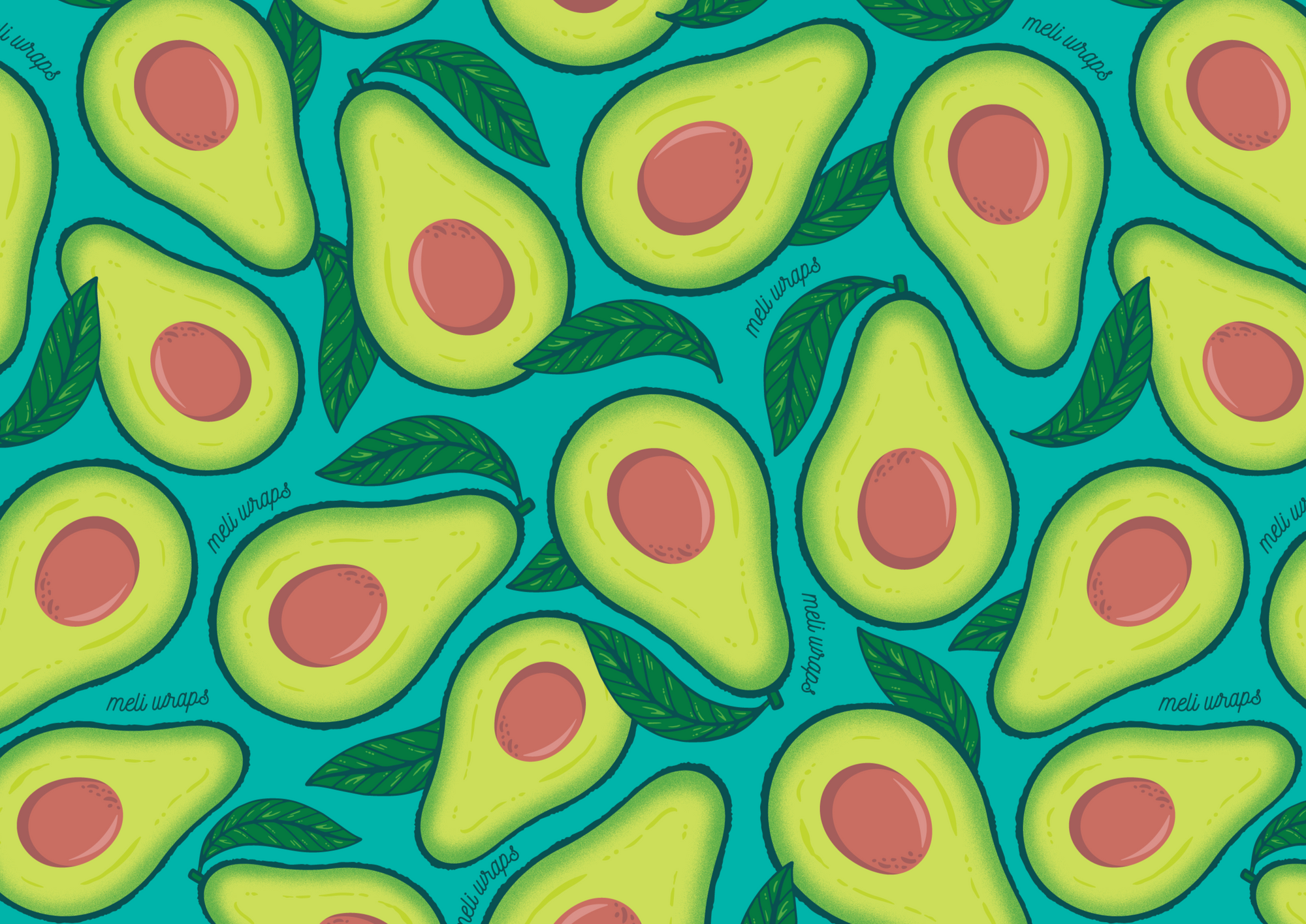 Beeswax Food Wrap - Avocado Print