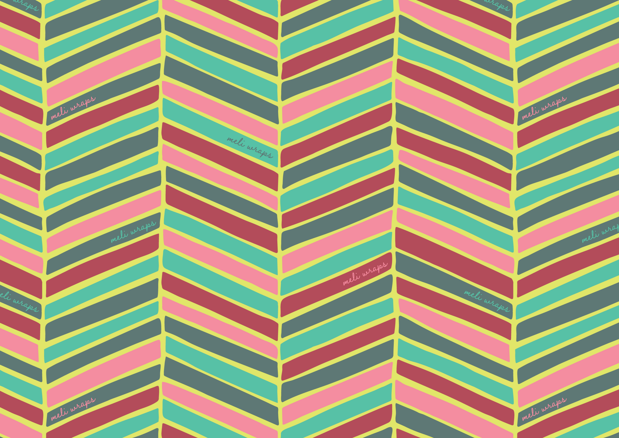 Beeswax Wrap Bulk Roll - Chevron Print